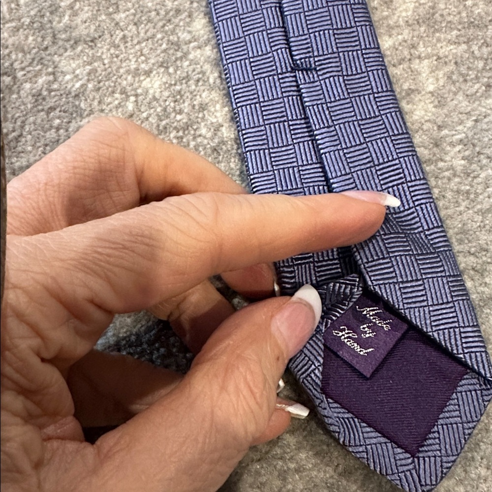 RALPH LAUREN PURPLE LABEL HAND MADE TIE DEEP LAVENDER - Picture 3 of 10